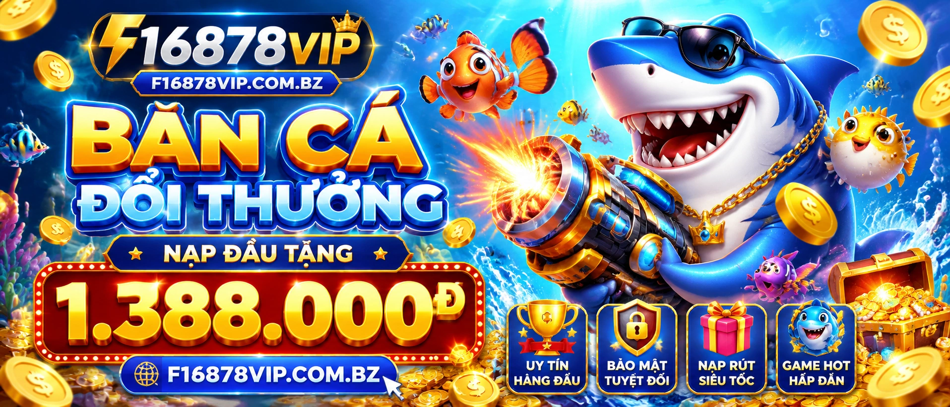 Bắn Cá category visual với chủ đề đại dương và nhiều sảnh game