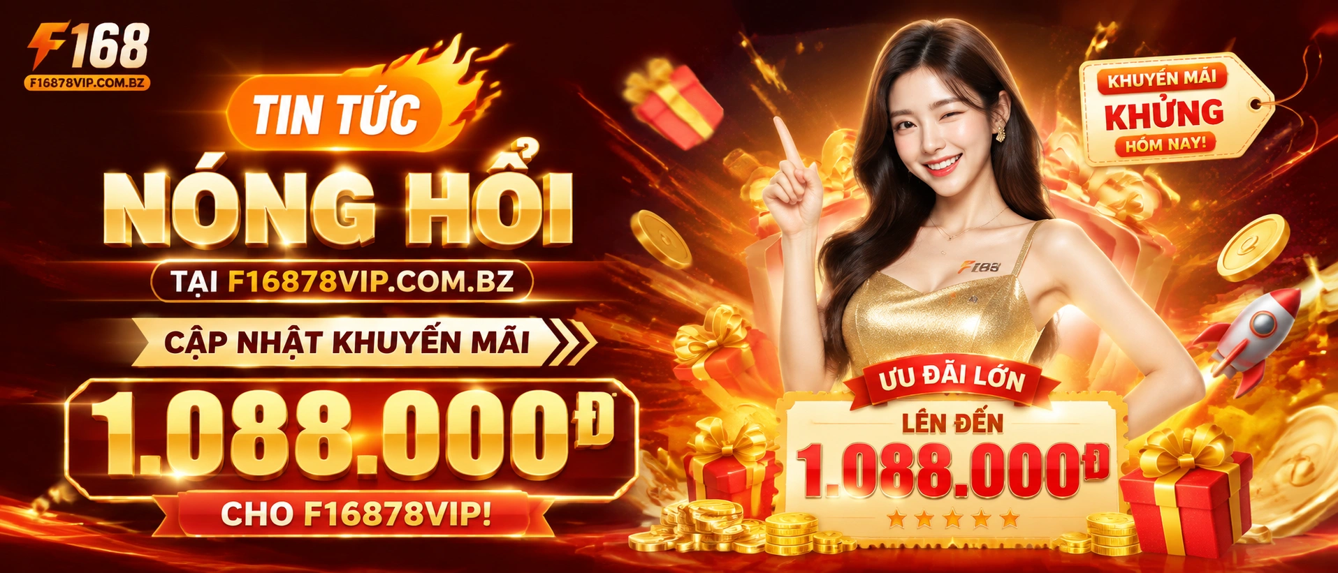Giao diện trang tin f16878vip với các mục cập nhật nổi bật